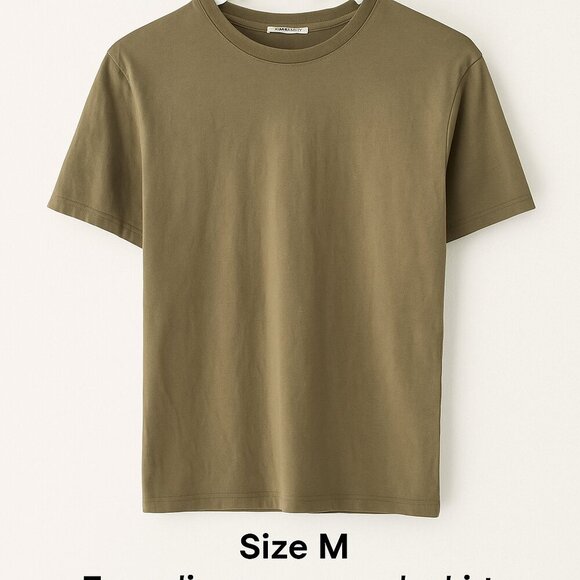 ZARA Olive Green Men's T-Shirt – Size M - Picture 2 of 3